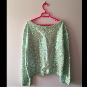 Iridescent Ultra-Glittery Sequined Sweater